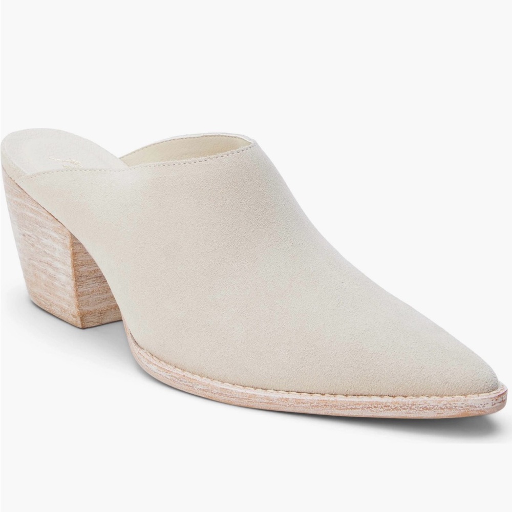 Matisse Cammy Pointy Toe Mule Ecru Suede 9.5 | NWOT